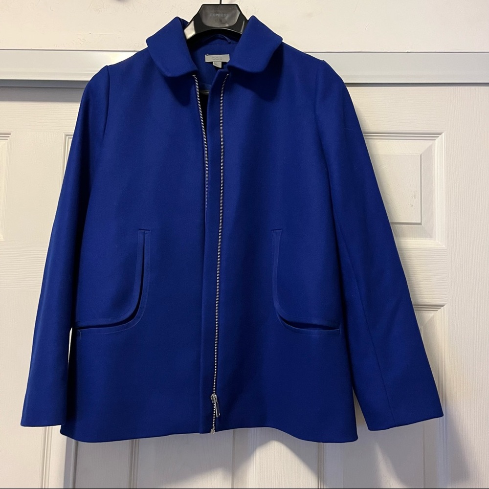 COS electric blue jacket Size 6